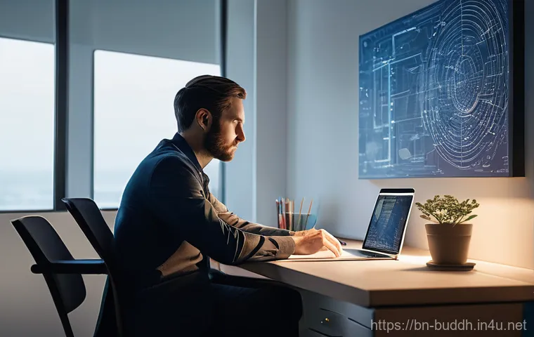 불교와 공학 - **Prompt: "A compassionate female engineer, with a kind and focused expression, stands in a vibrant,...