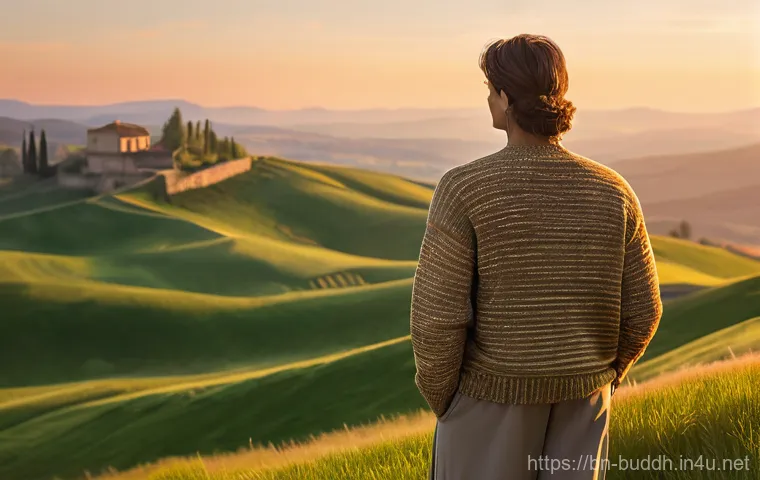 불교에서의 연민과 자비 - **Prompt for Compassion and Connection**:
    "Two friends, a young man and a young woman, both dres...