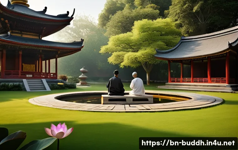 불교에서의 종교적 다원주의 - **Prompt:** A diverse group of people from various cultures and backgrounds, including men, women, a...